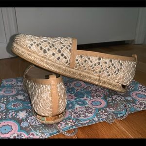 Gold colored STUART WEITZMAN flats